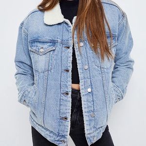 PacSun Oversized Sherpa Jean Jacket